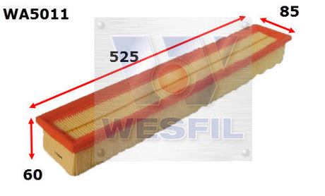 Air Filter A1605 Fits Mercedes WA5011 - Wesfil