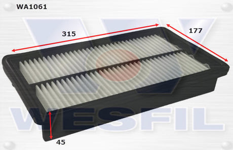 Air Filter A1429 Fits Ford/Mazda WA1061 - Wesfil
