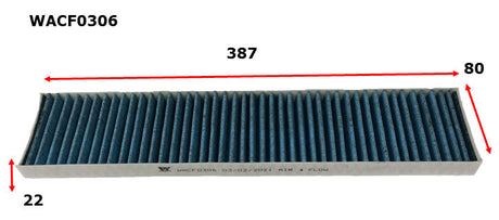 Cabin Filter Fits MG WACF0306 - Wesfil