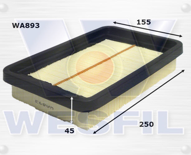 Air Filter A1209 Fits Holden/Toyota WA893 - Wesfil