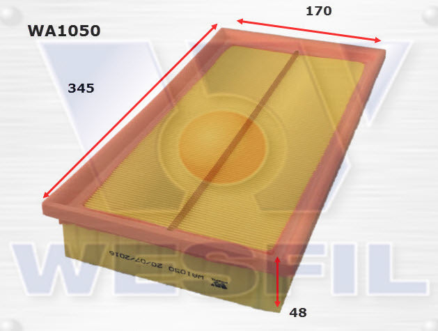 Air Filter A1719/A1722 Fits Volvo WA1050 - Wesfil