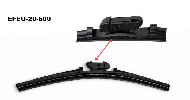 'Ultimate' Beam Blade (500mm) Exact Fit EFEU-20-500 - Exelwipe