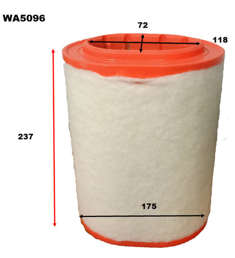 Air Filter A1697 Fits Land Rover WA5096 - Wesfil