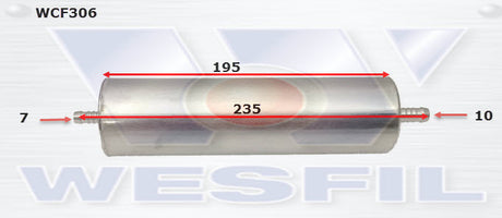Diesel Fuel Filter Z915 Fits Audi/Porsche WCF306 - Wesfil