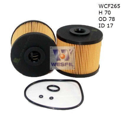 Diesel Fuel Filter R2759P Fits Hino WCF265 - Wesfil