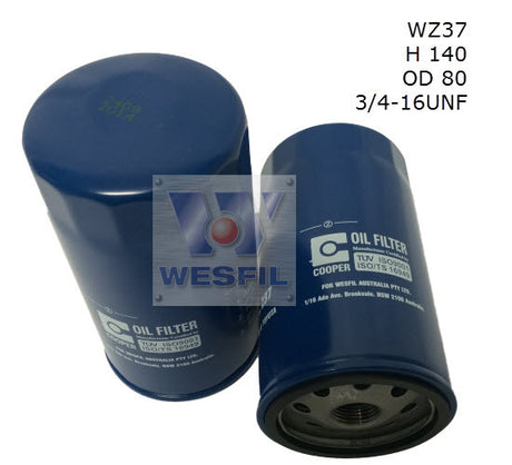 Oil Filter Z37 Fits Nissan/Toyota WZ37 - Wesfil