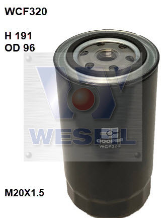 Diesel Fuel Filter Z1010 Fits Iveco WCF320 - Wesfil