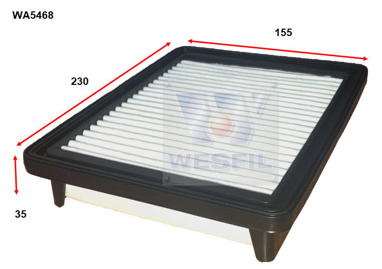 Air Filter A1925 Fits Holden WA5468 - Wesfil