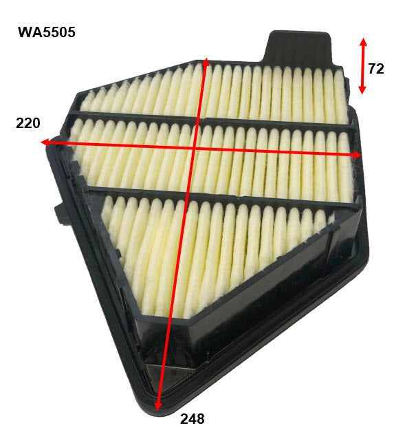 Air Filter Fits Honda WA5505 - Wesfil