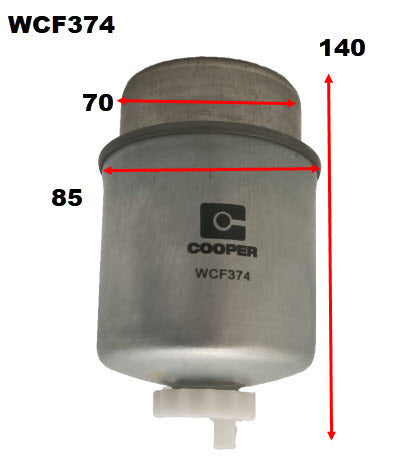 Diesel Fuel Filter Z1062 Multiple Applications WCF374 - Wesfil