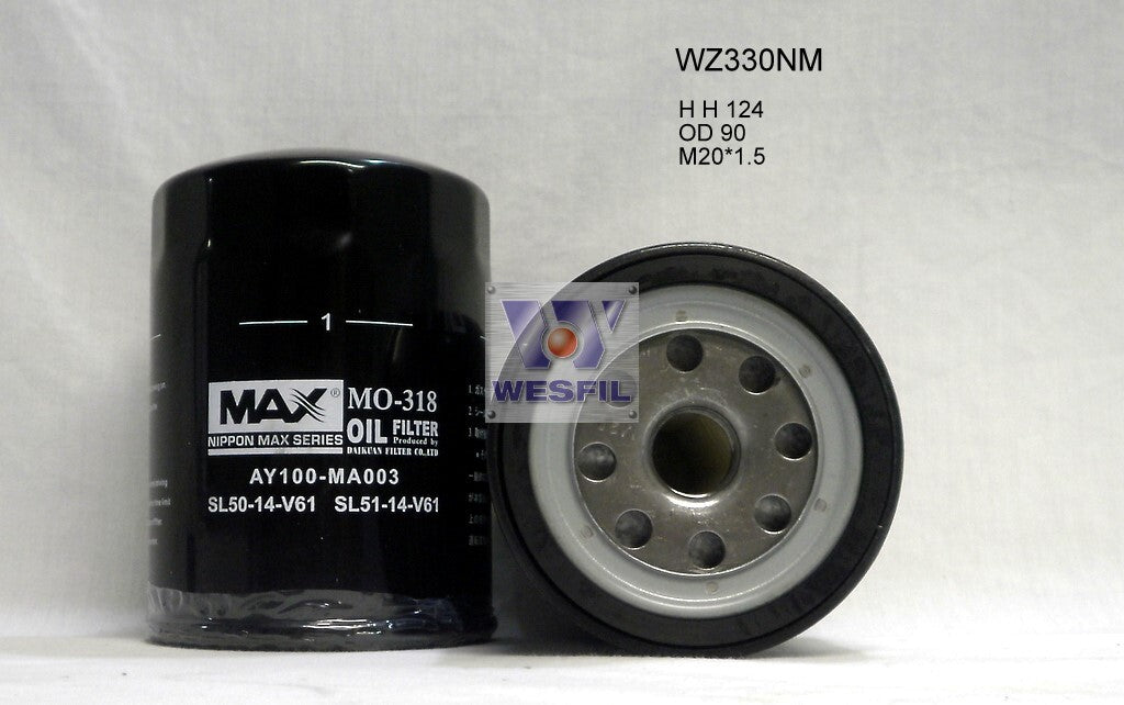 Oil Filter Z330 Fits Ford/Mazda WZ330NM - Wesfil