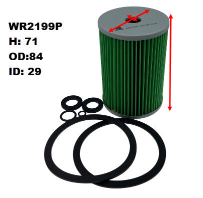 Diesel Fuel Filter R2199P Fits Hino/Isuzu WR2199P - Wesfil