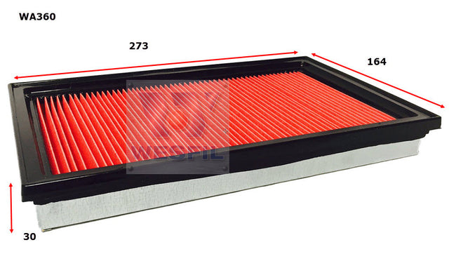 Air Filter A360 Fits Holden/Nissan/Subaru/Toyota WA360 - Wesfil