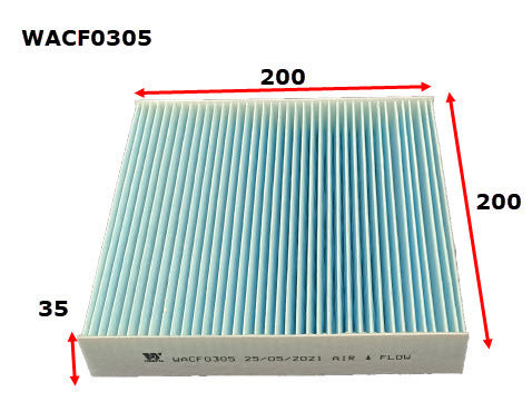 Cabin Filter Fits SsangYong WACF0305 - Wesfil
