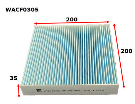 Cabin Filter Fits SsangYong WACF0305 - Wesfil