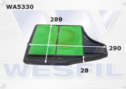 Air Filter A1877 Fits Nissan WA5330 - Wesfil