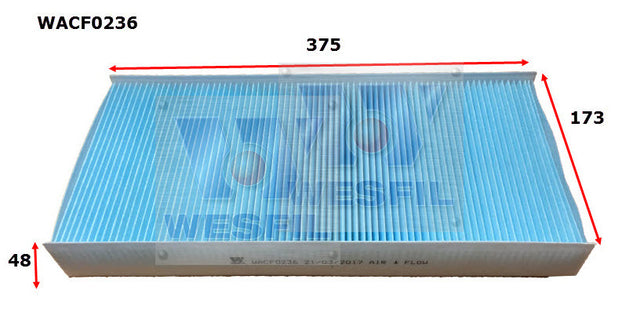 Cabin Filter Fits Citroen/Fiat/Peugeot WACF0236 - Wesfil