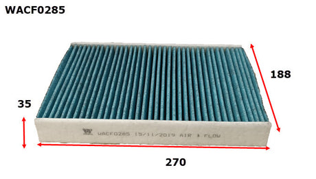 Cabin Filter Fits Peugeot WACF0285 - Wesfil