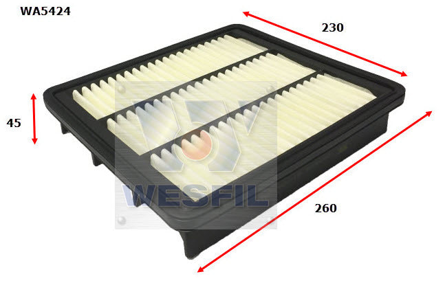Air Filter A1999 Fits Haval WA5424 - Wesfil