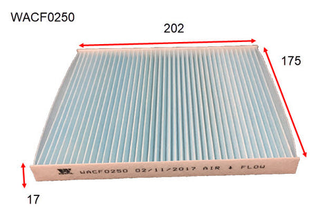 Cabin Filter RCA265P Fits Fiat WACF0250 - Wesfil