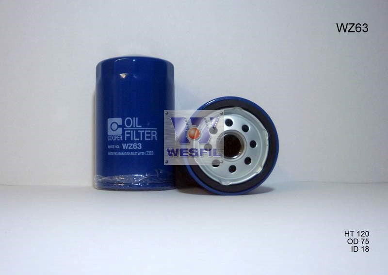 Oil Filter Z63 Audi/BMW/Ford/Porsche/VW WZ63 - Cooper