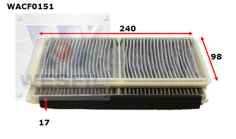 Cabin Filter RCA246P Fits Mazda WACF0151 - Wesfil