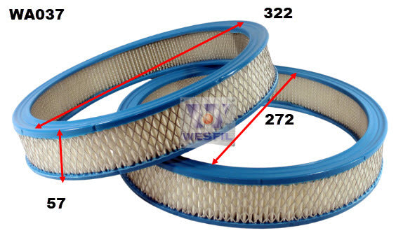 Air Filter A37 Fits Mitsubishi WA037 - Wesfil