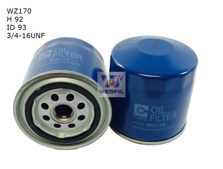 Oil Filter Z170 Fits Ford/Nissan WZ170 - Wesfil