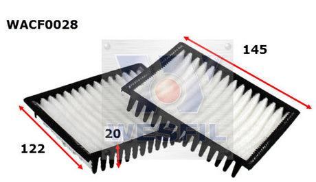 Cabin Filter RCA262P Fits BMW WACF0028 - Wesfil