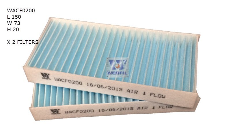 Cabin Filter RCA384P Fits Jeep WACF0200 - Wesfil