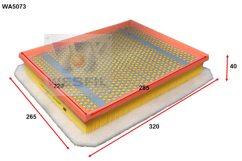 Air Filter A1573 Fits Holden WA5073 - Wesfil