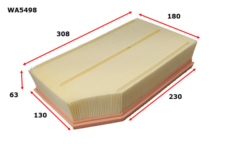 Air Filter A2060 Fits Jeep WA5498 - Wesfil