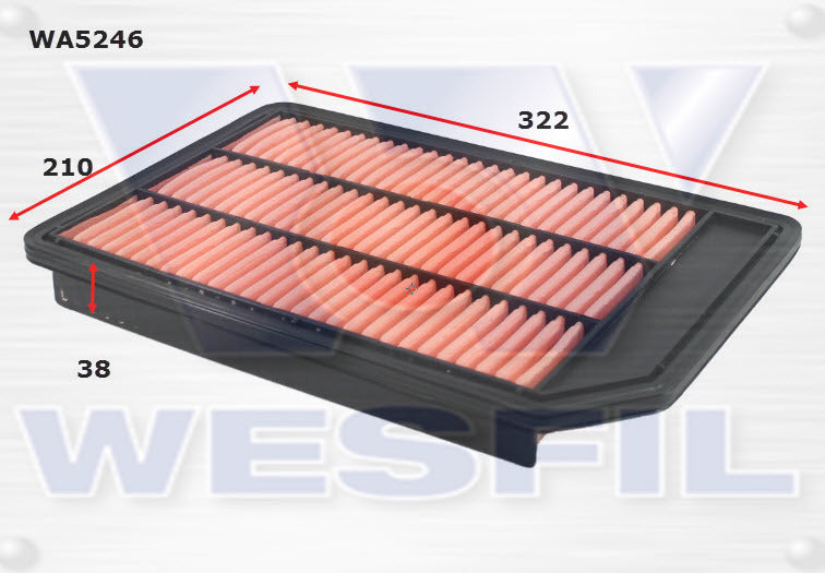 Air Filter A1843 Fits Suzuki WA5246 - Wesfil