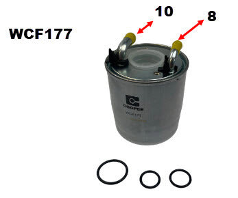 Diesel Fuel Filter Fits Mercedes WCF177 - Wesfil