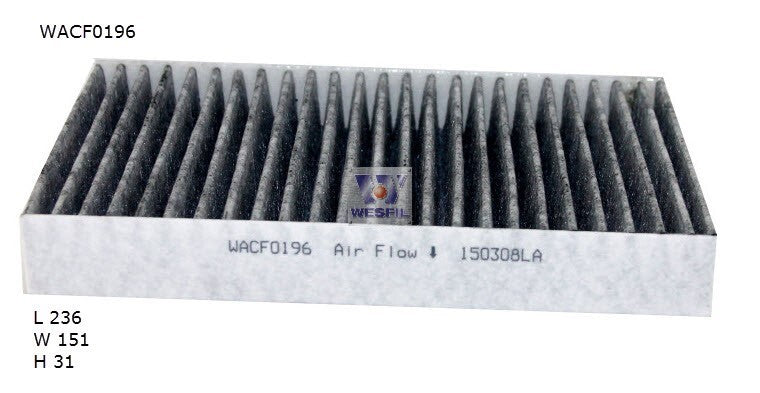 Cabin Filter RCA267P Fits Nissan/Renault WACF0196 - Wesfil