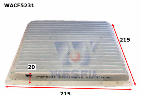 Cabin Filter RCA104P Fits Toyota/Subaru WACF5231 - Wesfil