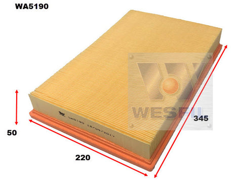 Air Filter A1712 Fits Audi/VW WA5190 - Wesfil