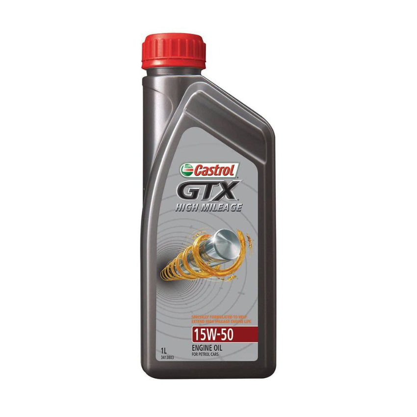 GTX High Mileage 15W - 50 1L - Castrol - Mineral Engine Oil - Castrol