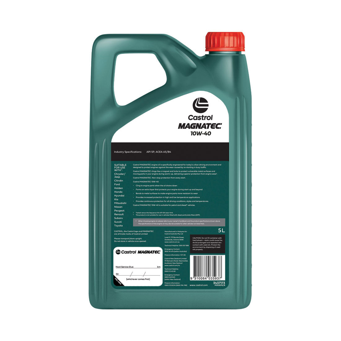 MAGNATEC 10W - 40 5L - Castrol - Semi Synthetic Engine Oil - Castrol
