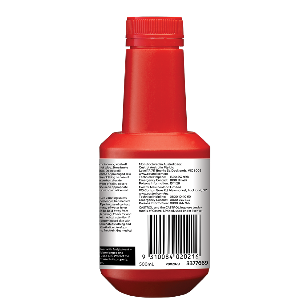 Brake Fluid Dot 4 500mL - Castrol - Brake & Clutch Fluid - Castrol