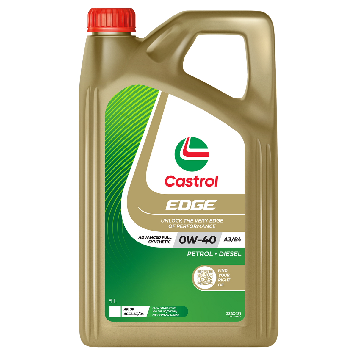EDGE 0W - 40 A3/B4 5L - Castrol - Full Synthetic Engine Oil - Castrol