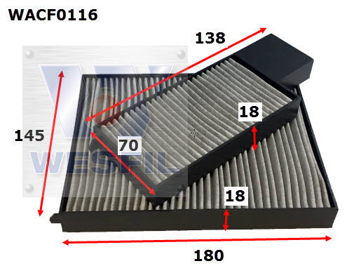 Cabin Filter RCA240P Fits Hyundai WACF0116 - Wesfil