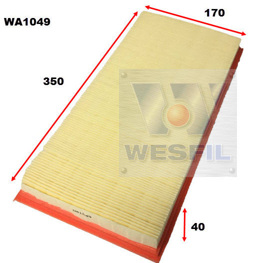 Air Filter Fits Volvo WA1049 - Wesfil