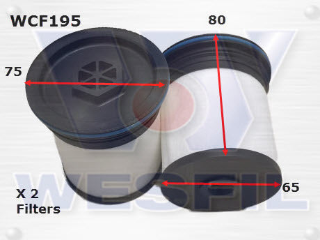 Diesel Fuel Filter R2745P Fits Chrysler/Holden/Jeep WCF195 - Wesfil