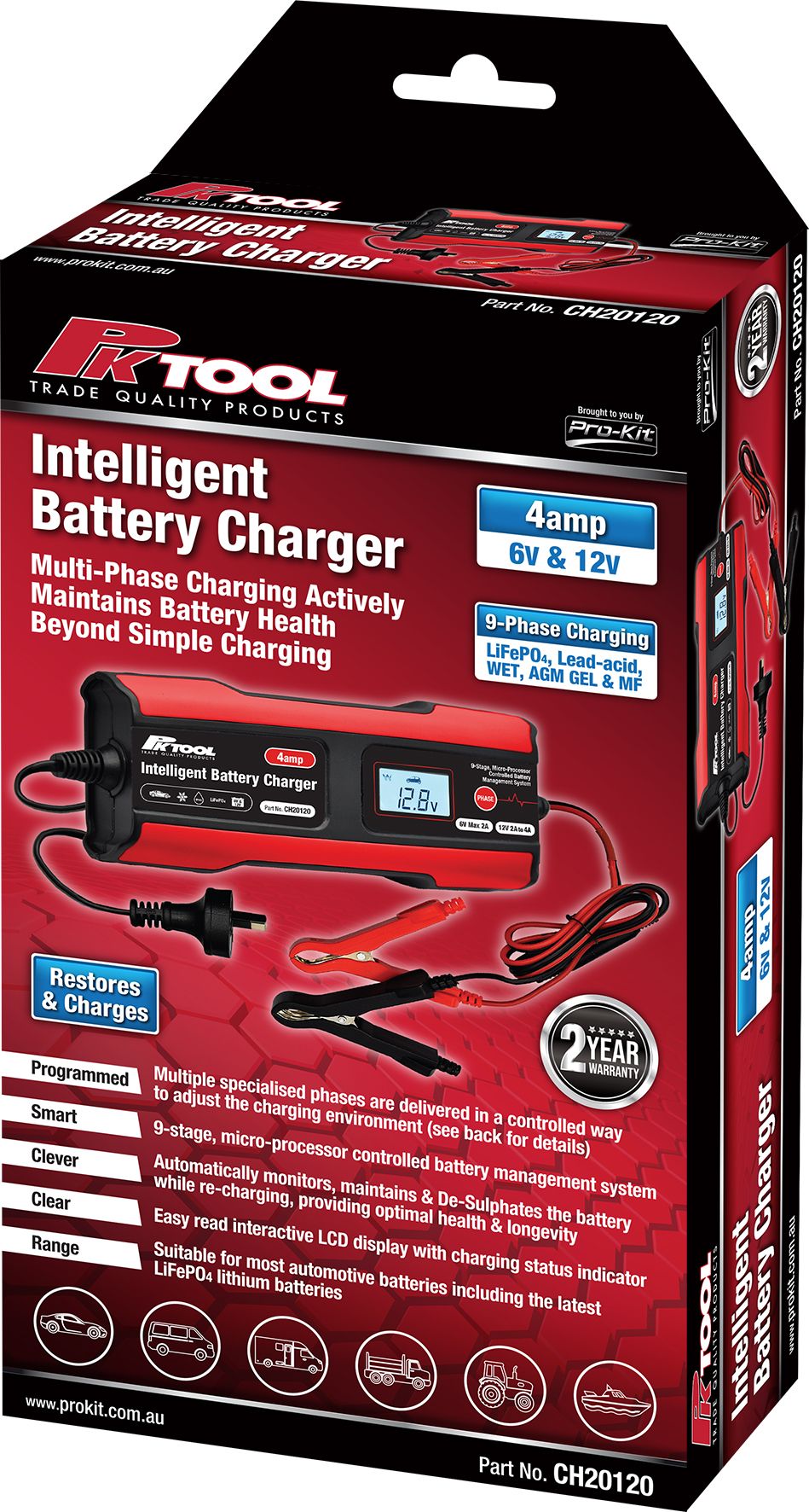 4amp Intelligent Battery Charger - PKTool