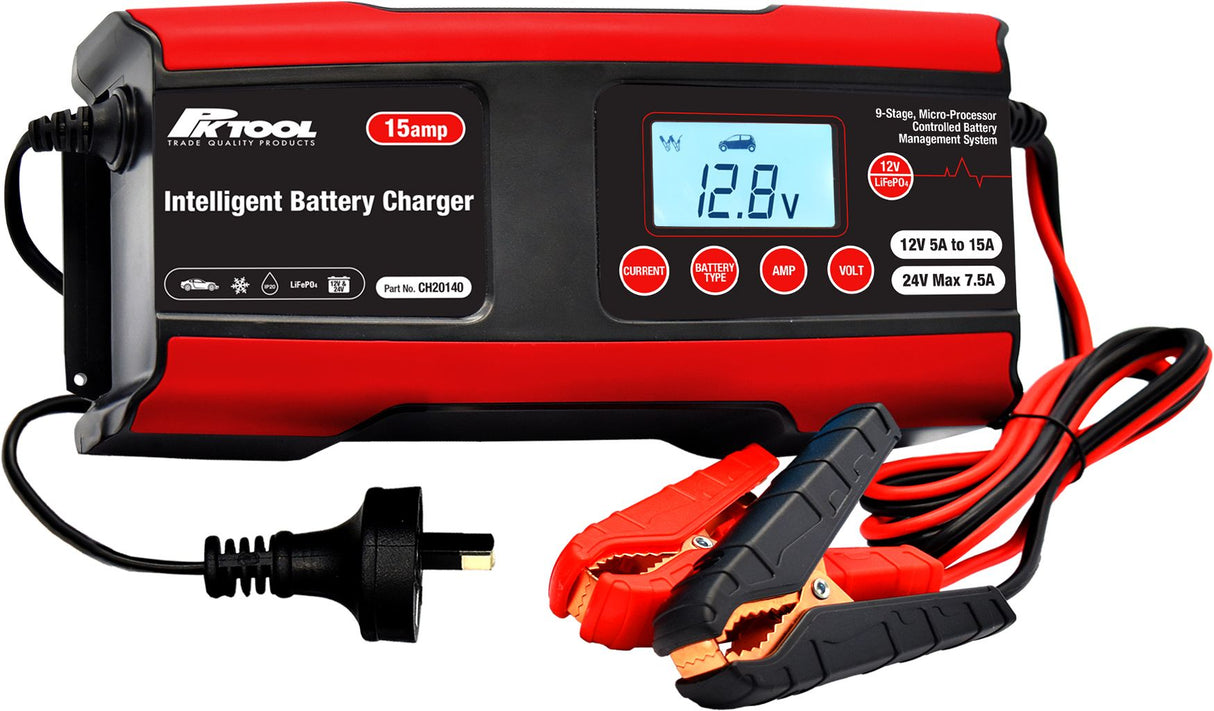 15amp Intelligent Battery Charger - PKTool