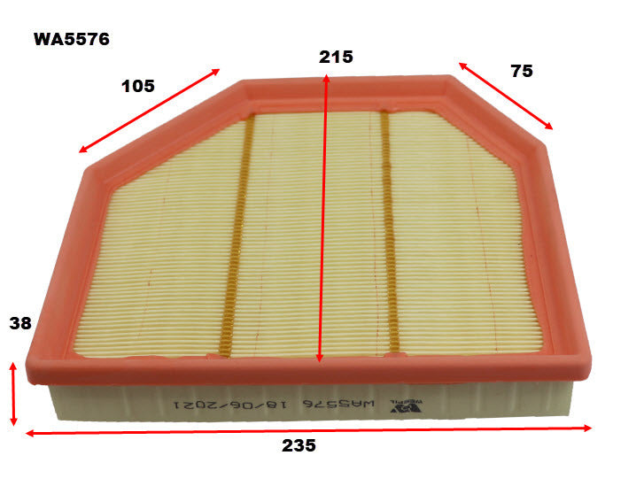 Air Filter Fits BMW WA5576 - Wesfil
