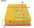 Air Filter A1655 Fits Peugeot WA5416 - Wesfil