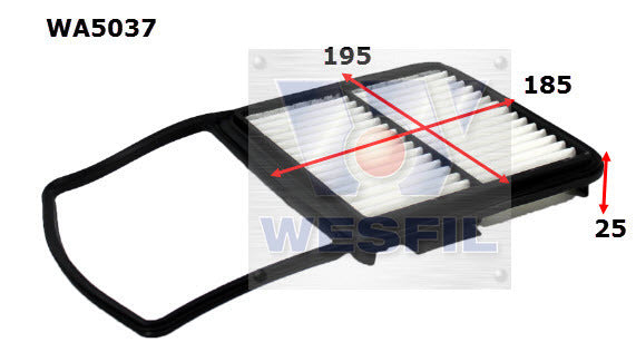 Air Filter A1617 Fits Toyota WA5037 - Wesfil