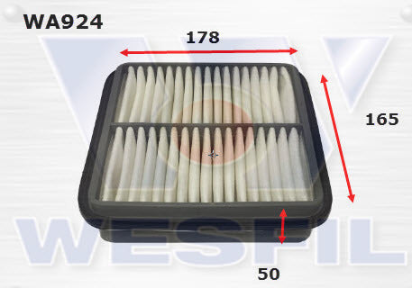 Air Filter A1267 Fits Toyota WA924 - Wesfil
